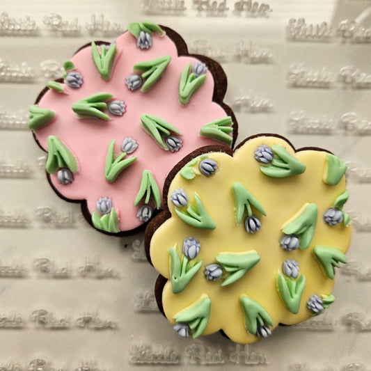 Tulip Fondant and Buttercream Stamp Plate and Cutter Set