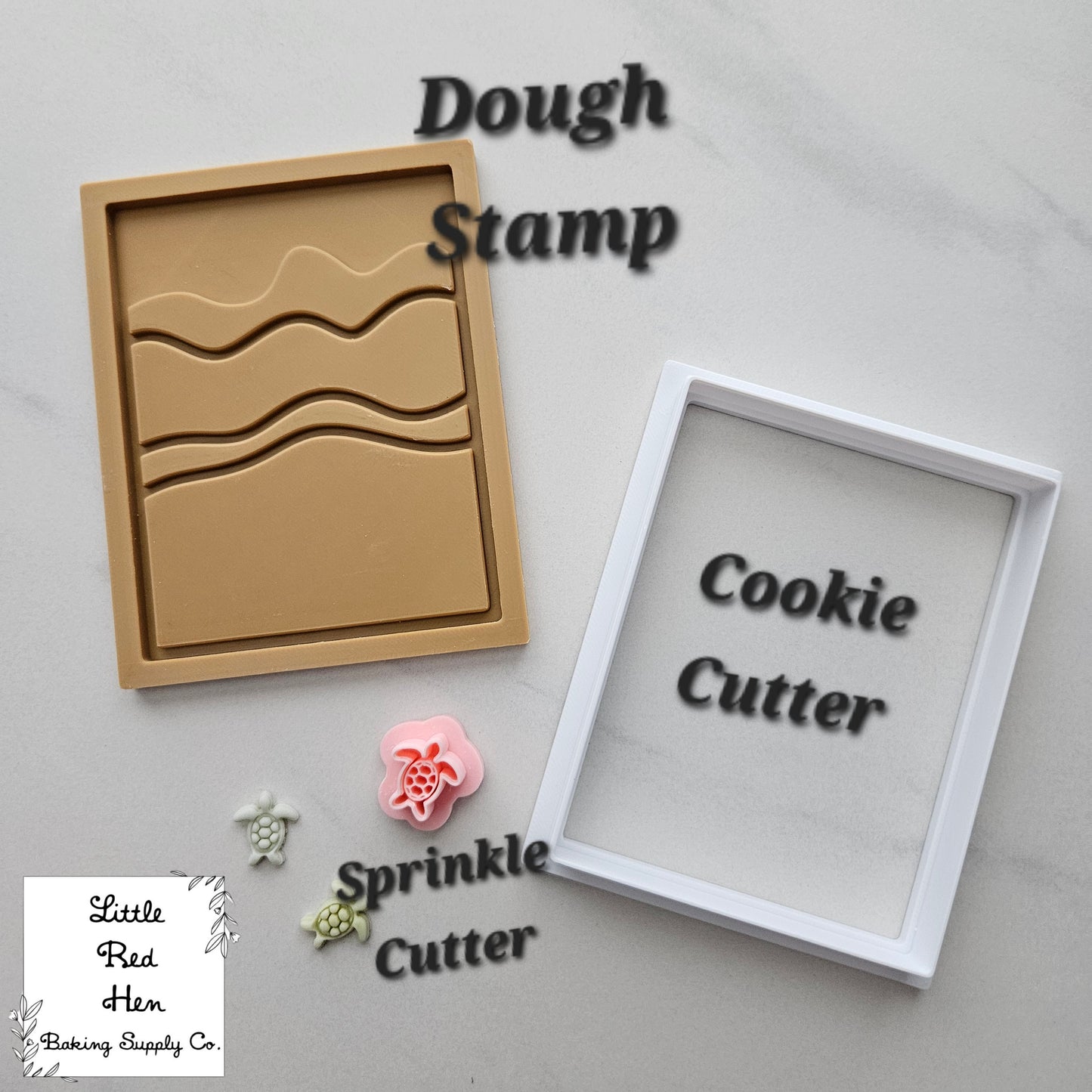 Beach DOUGH STAMP // READY TO FLOOD Stamp and Cookie Cutter Set
