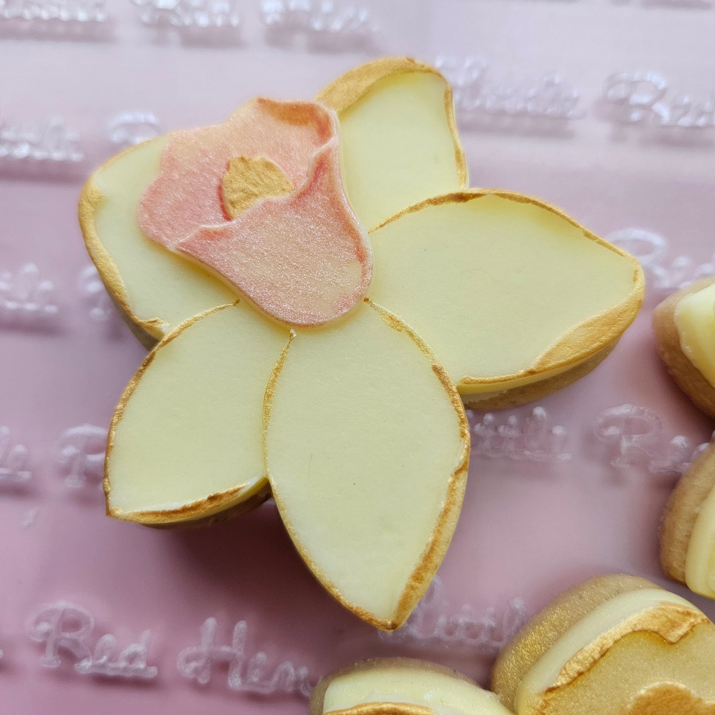 Daffodil Blossom Bloom Buttercream Fondant Stamp and Cookie Cutter Set