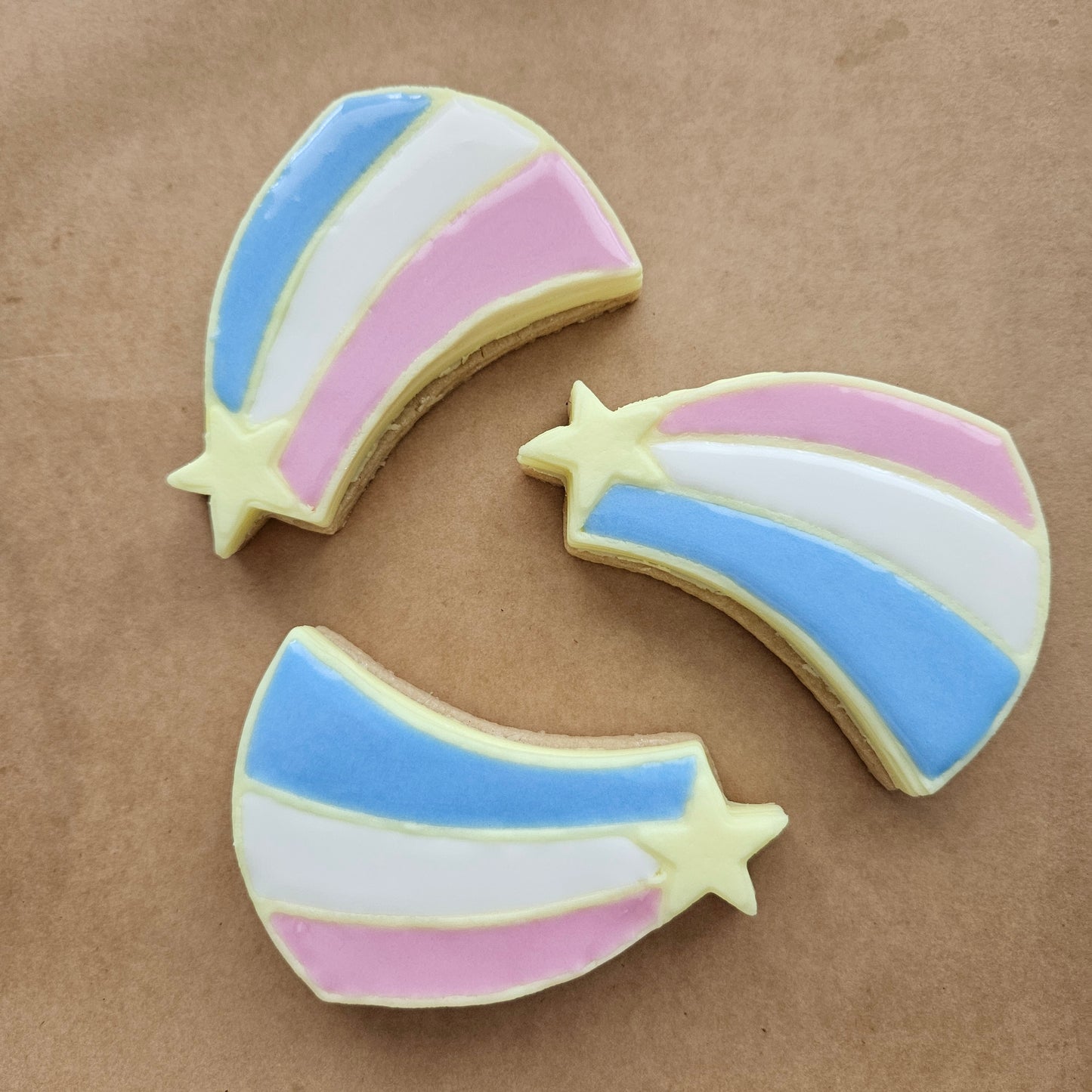 Americana Shooting Star READY TO FLOOD Buttercream Fondant Stamp and Cookie Cutter Set