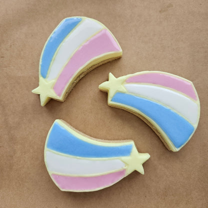 Americana Shooting Star READY TO FLOOD Buttercream Fondant Stamp and Cookie Cutter Set