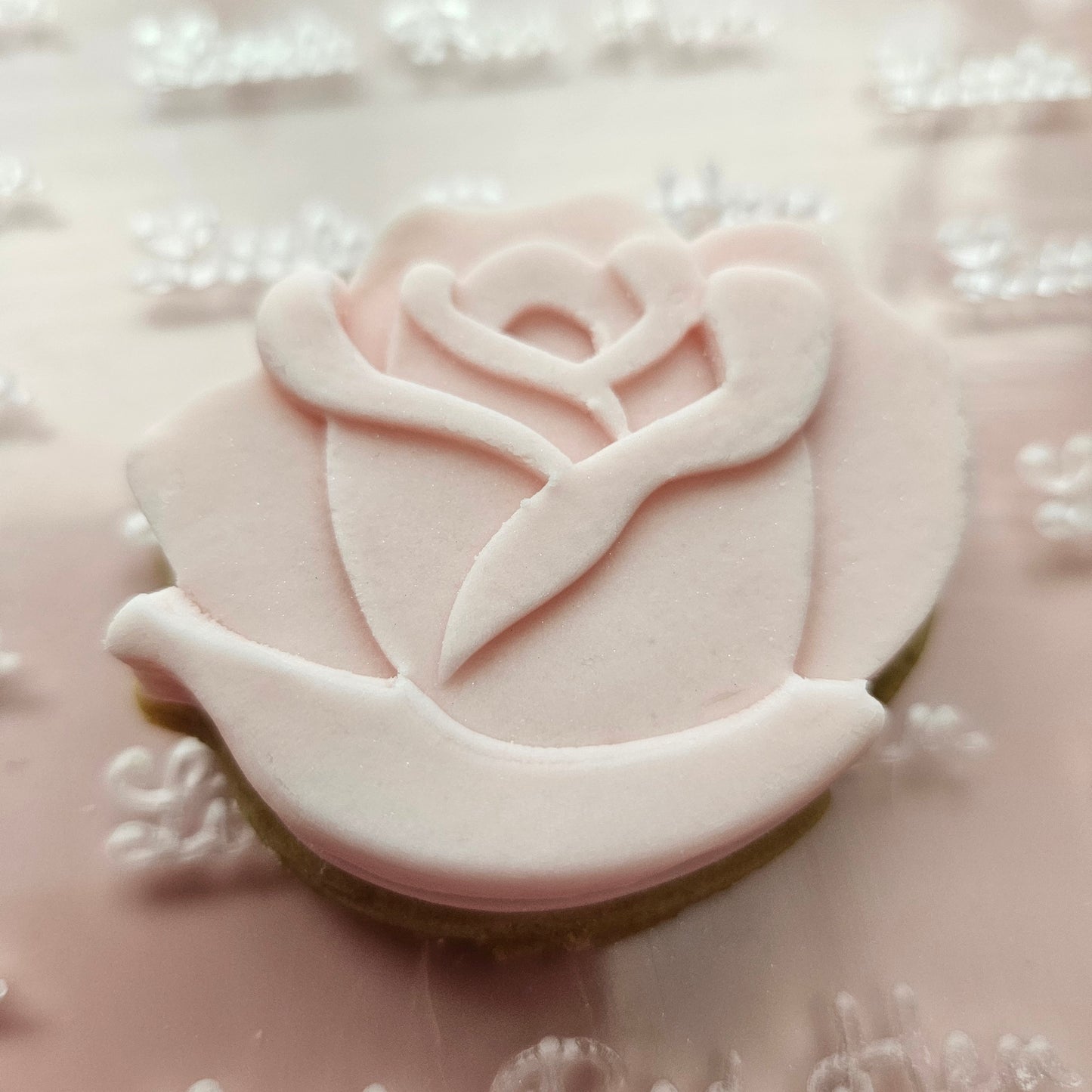 Roses Blossom Bloom Buttercream Fondant Stamp and Cookie Cutter Set