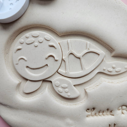Sea Turtle Fondant and Buttercream Stamp and Cutter Set