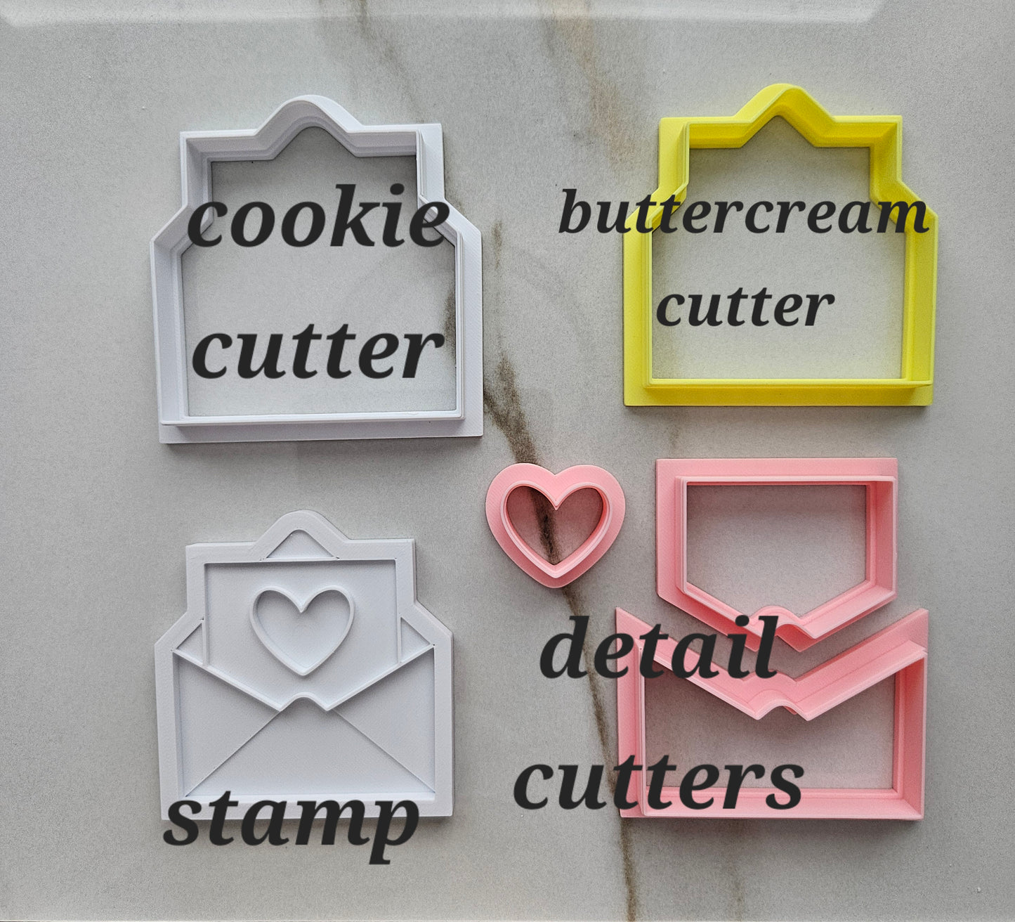 Valentine Fondant and Buttercream Stamp and Cutter Set