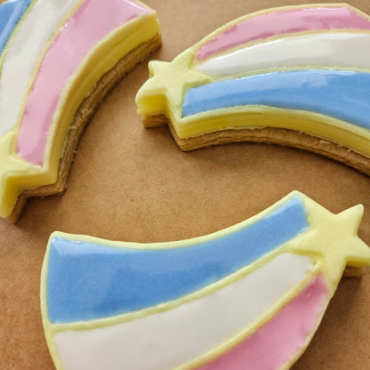 Americana Shooting Star READY TO FLOOD Buttercream Fondant Stamp and Cookie Cutter Set