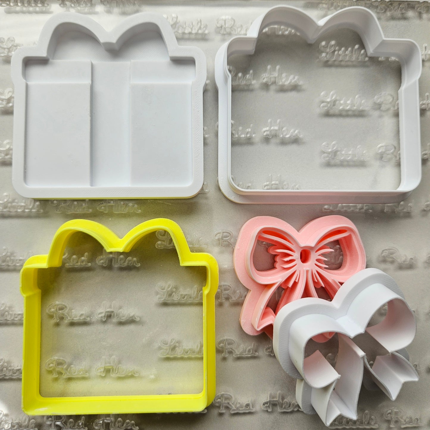 Gift Box Fondant and Buttercream Stamp and Cutter Set