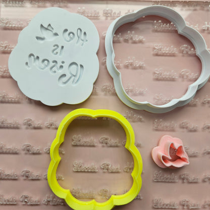 Easter He is Risen Fondant and Buttercream Stamp and Cutter Set