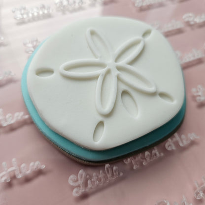 Sand Dollar Fondant and Buttercream Stamp and Cutter Set