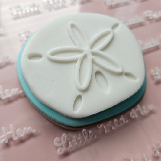 Sand Dollar Fondant and Buttercream Stamp and Cutter Set