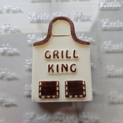 Grill Apron Father's Day Buttercream Fondant Stamp and Cookie Cutter Set