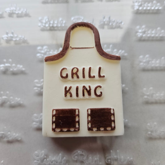 Grill Apron Father's Day Buttercream Fondant Stamp and Cookie Cutter Set