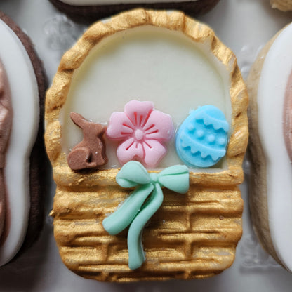 Easter Basket Fondant and Buttercream Stamp and Cutter DELUXE Set