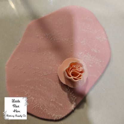Roses Fondant and Buttercream Stamp Plate and Cutter Set