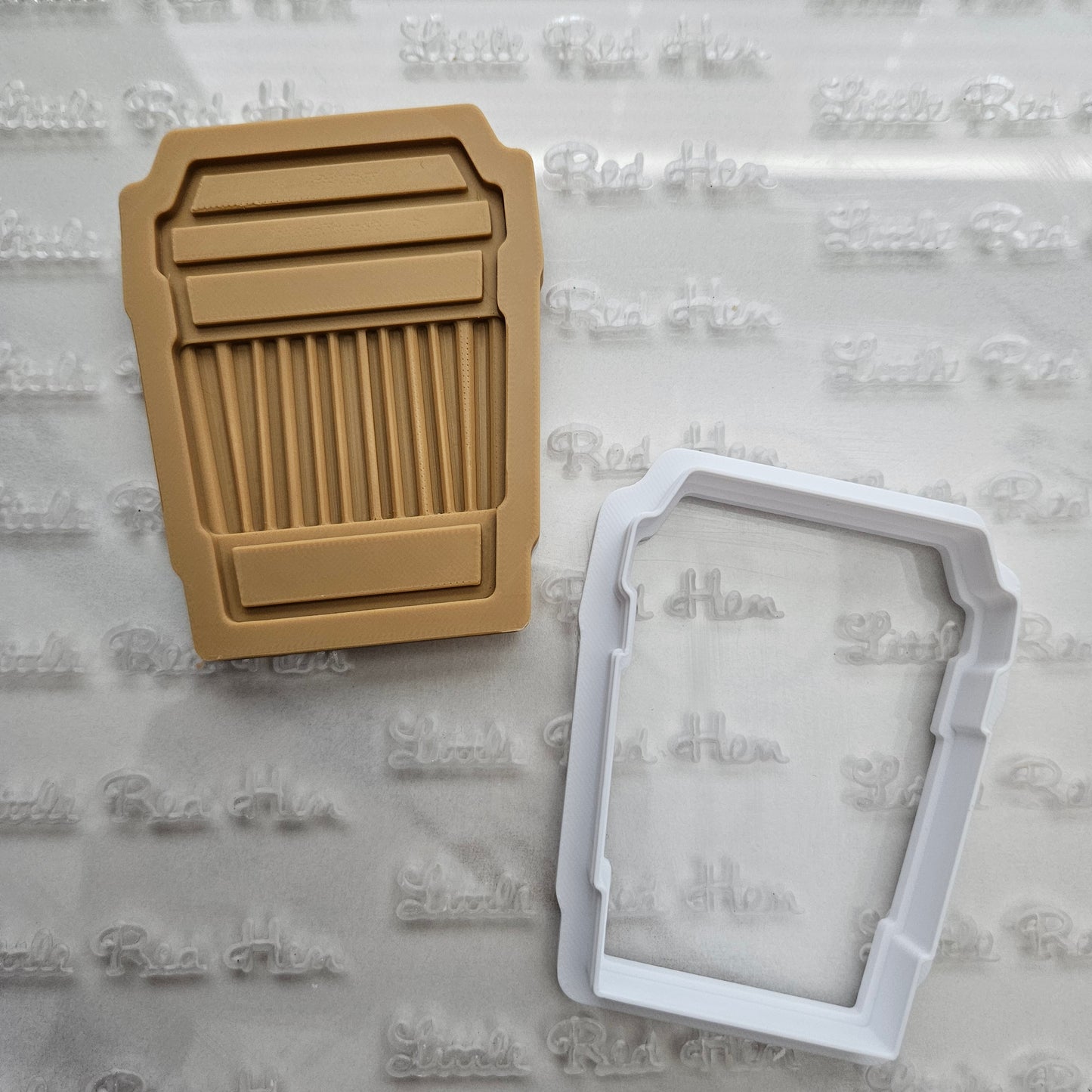 Coffee To Go Cup DOUGH STAMP // READY TO FLOOD Stamp and Cookie Cutter Set