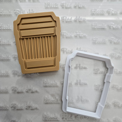 Coffee To Go Cup DOUGH STAMP // READY TO FLOOD Stamp and Cookie Cutter Set