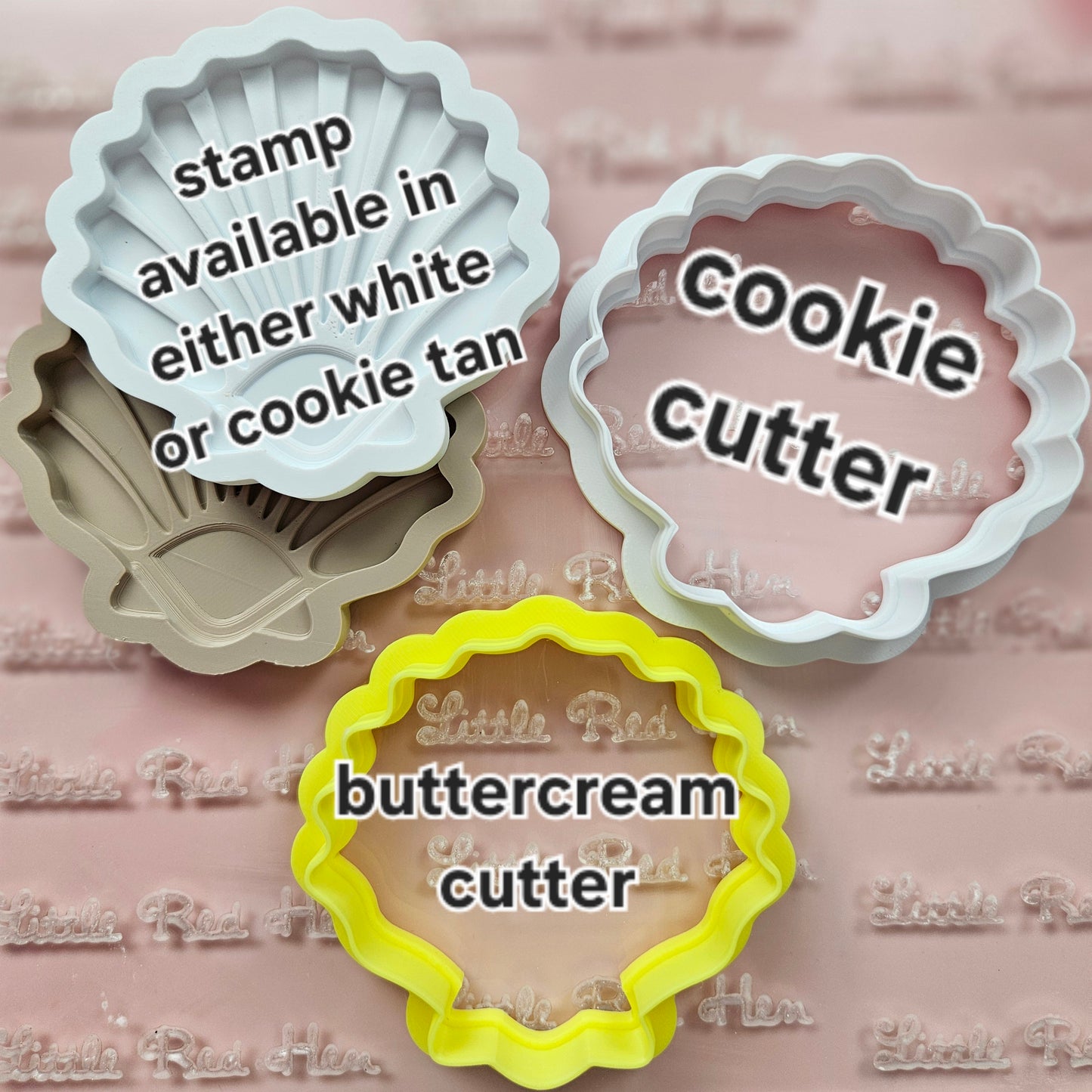 Shell Fondant and Buttercream Stamp and Cutter Set