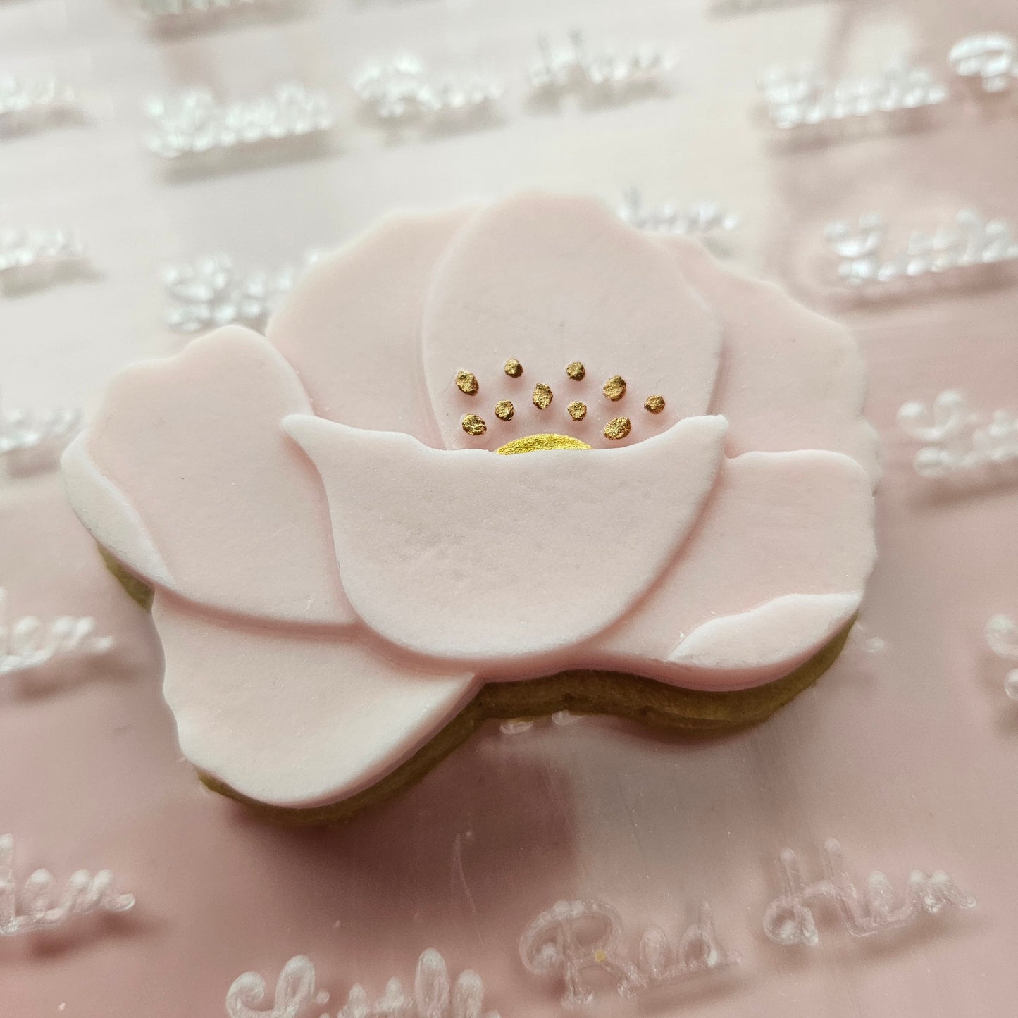 Poppy Blossom Bloom Buttercream Fondant Stamp and Cookie Cutter Set