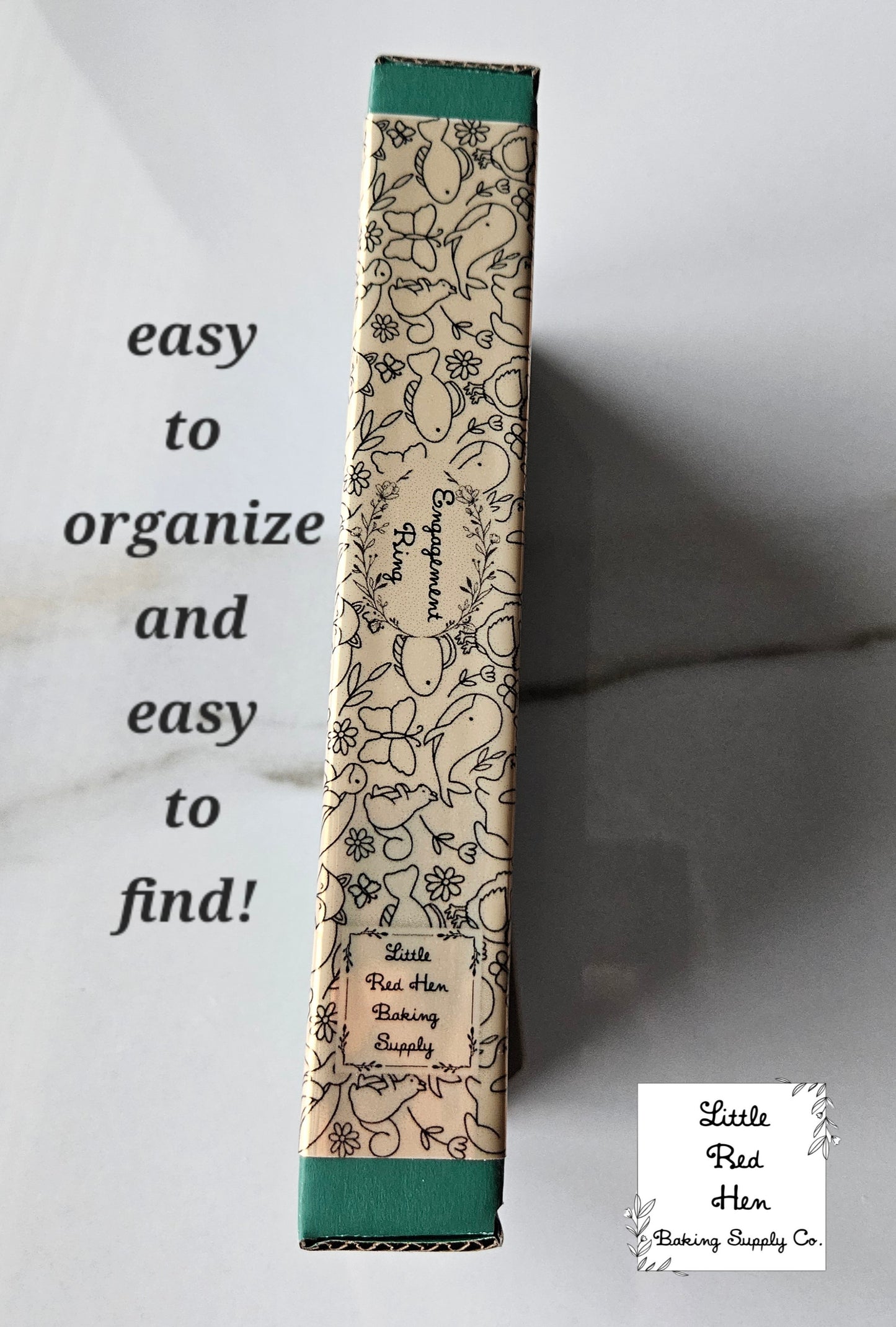 Engagement Ring Fondant and Buttercream Stamp and Cutter Set