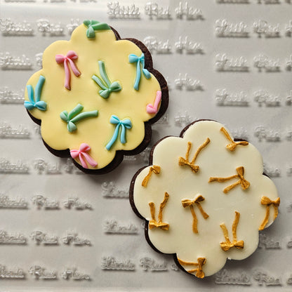Ribbon Bow Fondant and Buttercream Stamp Plate and Cutter Set
