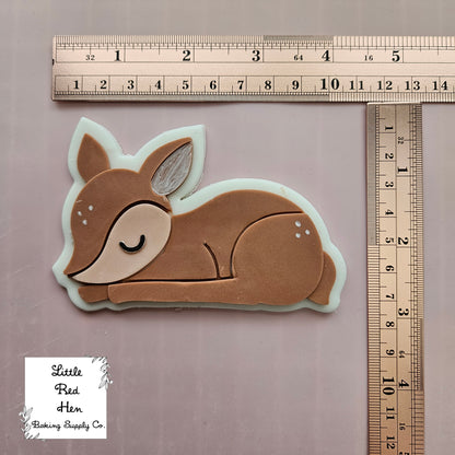 Sleeping Deer Buttercream and Fondant Stamp and Cutter Set