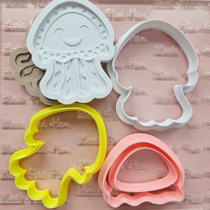 Jellyfish Fondant and Buttercream Stamp and Cutter Set