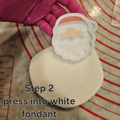Santa Fondant amd Buttercream Stamp and Cutter Set