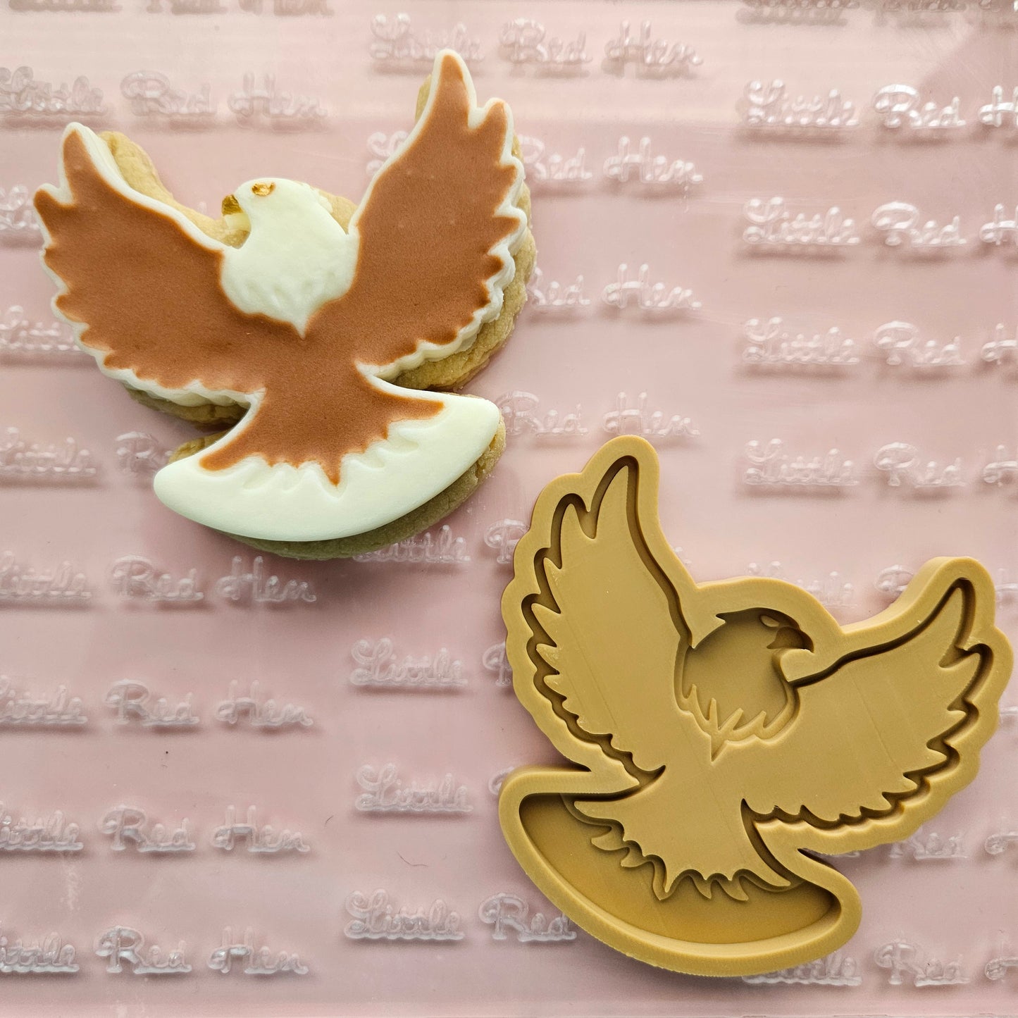 Americana Eagle READY TO FLOOD Buttercream Fondant Stamp and Cookie Cutter Set