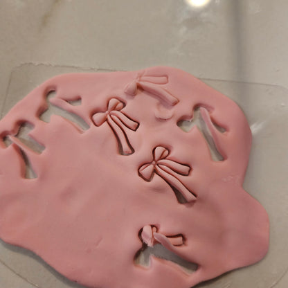Ribbon Bow Fondant and Buttercream Stamp Plate and Cutter Set