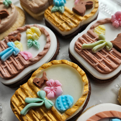 Easter Basket Fondant and Buttercream Stamp and Cutter DELUXE Set