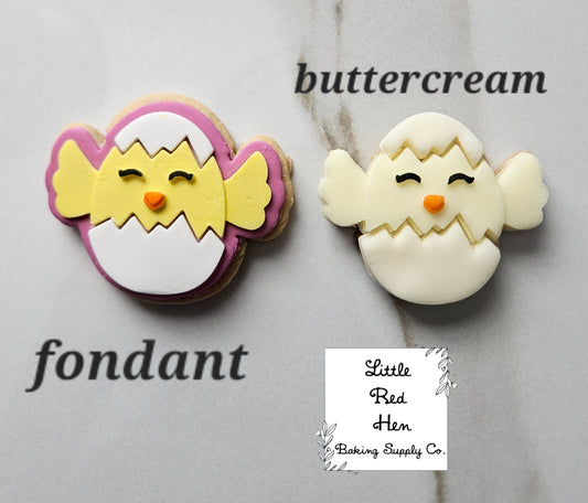 Easter Chick in Egg Fondant and Buttercream Stamp and Cutter Set