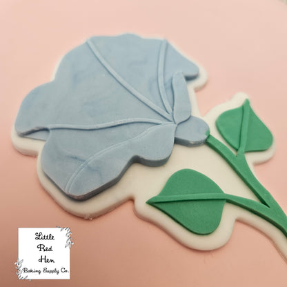 Morning Glory Flower Fondant Stamp and Cutter Set -- September Birth Flower