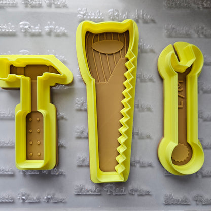 Tool Set Father's Day Buttercream Fondant Stamp and Cookie Cutter Set