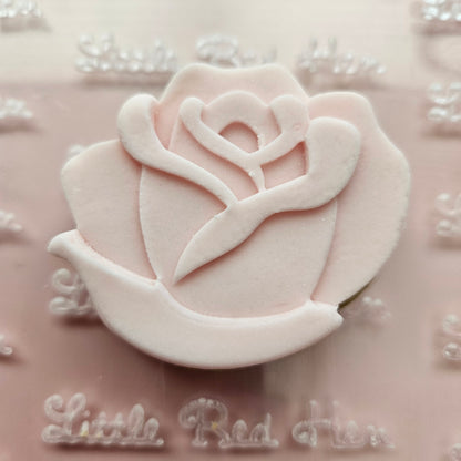 Roses Blossom Bloom Buttercream Fondant Stamp and Cookie Cutter Set