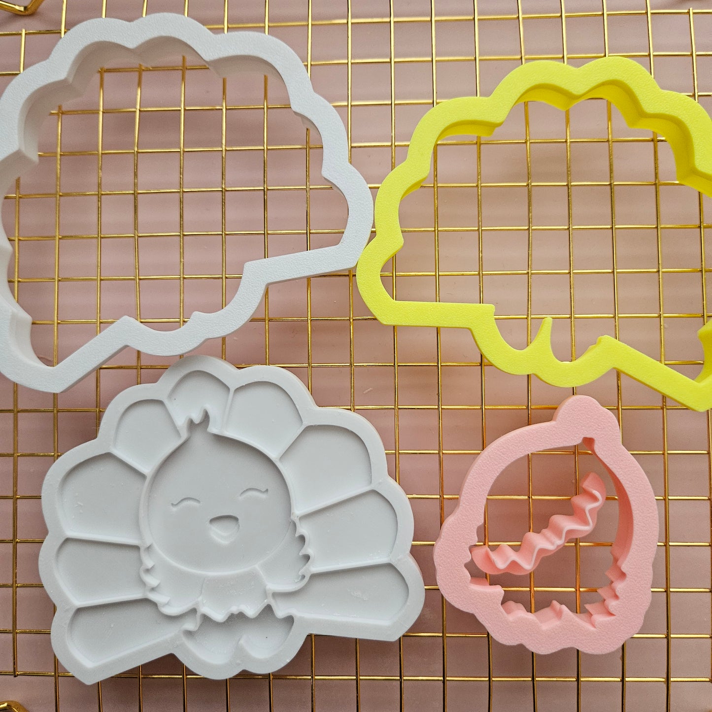 Turkey Fondant and Buttercream Stamp and Cutter Set