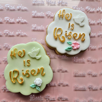Easter He is Risen Fondant and Buttercream Stamp and Cutter Set