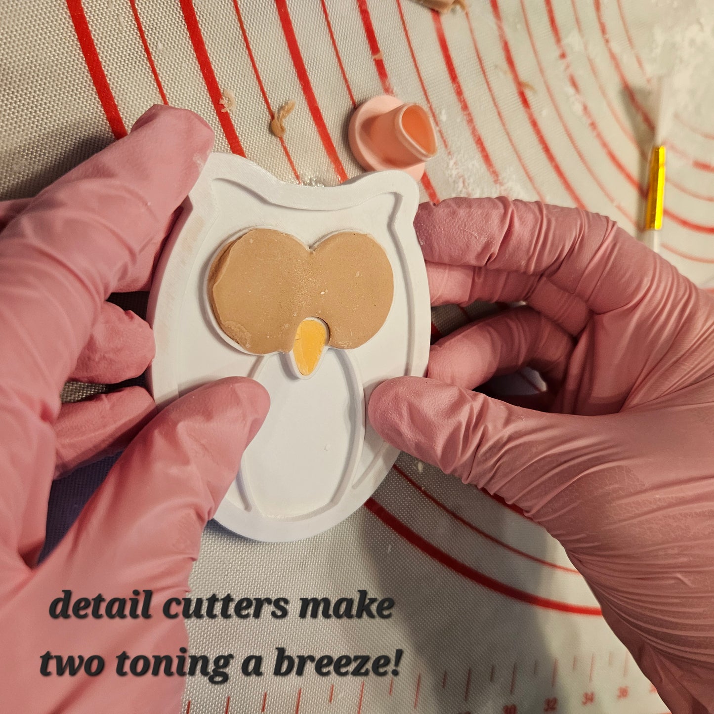 Owl Fondant and Buttercream Stamp and Cutter Set