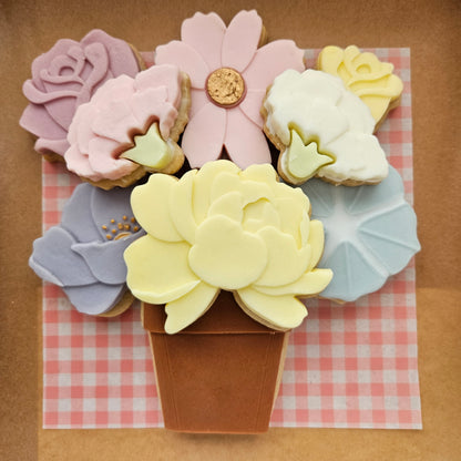 Carnation Blossom Bloom Buttercream Fondant Stamp and Cookie Cutter Set