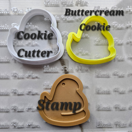 Peeps Chick Easter Buttercream Fondant Stamp and Cookie Cutter Set