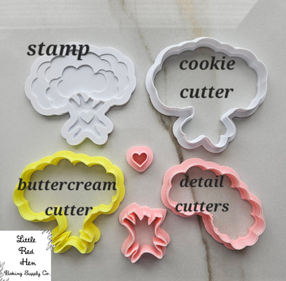 Sweetheart Tree Fondant and Buttercream Stamp and Cutter Set