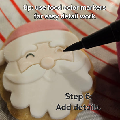 Santa Fondant amd Buttercream Stamp and Cutter Set