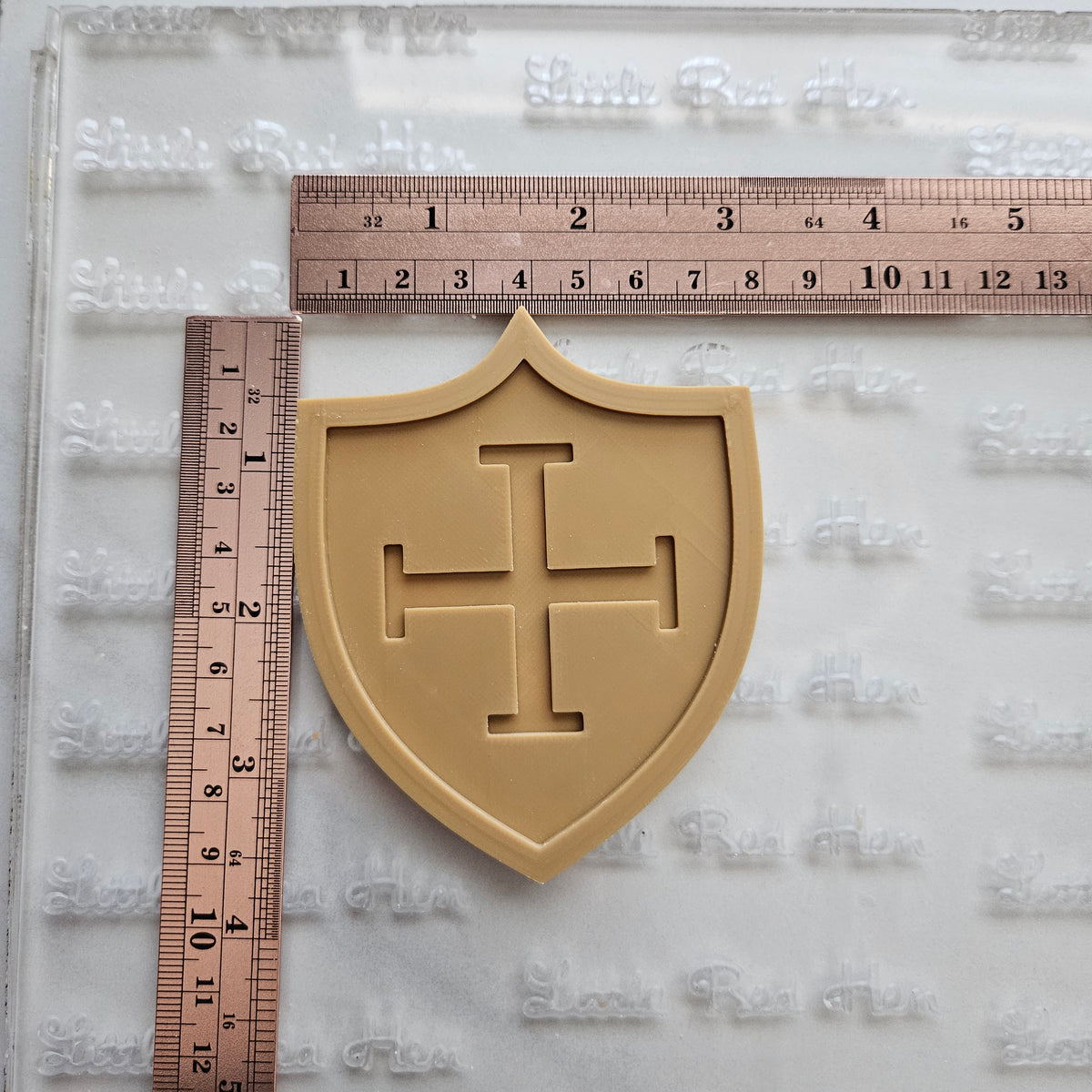 Jerusalem Cross Shield Buttercream Fondant Stamp and Cookie Cutter Set