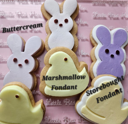 Peeps Chick Easter Buttercream Fondant Stamp and Cookie Cutter Set