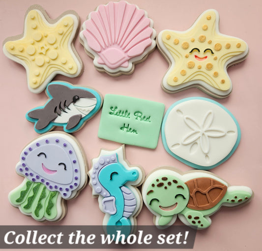 Sea Turtle Fondant and Buttercream Stamp and Cutter Set