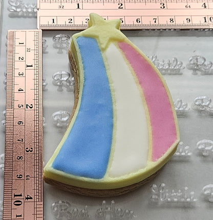 Americana Shooting Star READY TO FLOOD Buttercream Fondant Stamp and Cookie Cutter Set