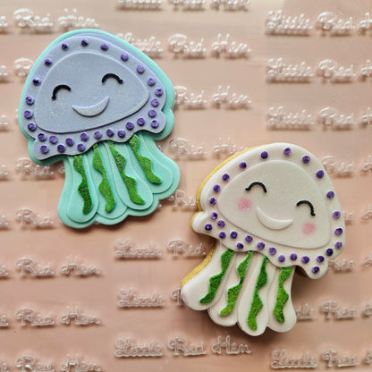 Jellyfish Fondant and Buttercream Stamp and Cutter Set