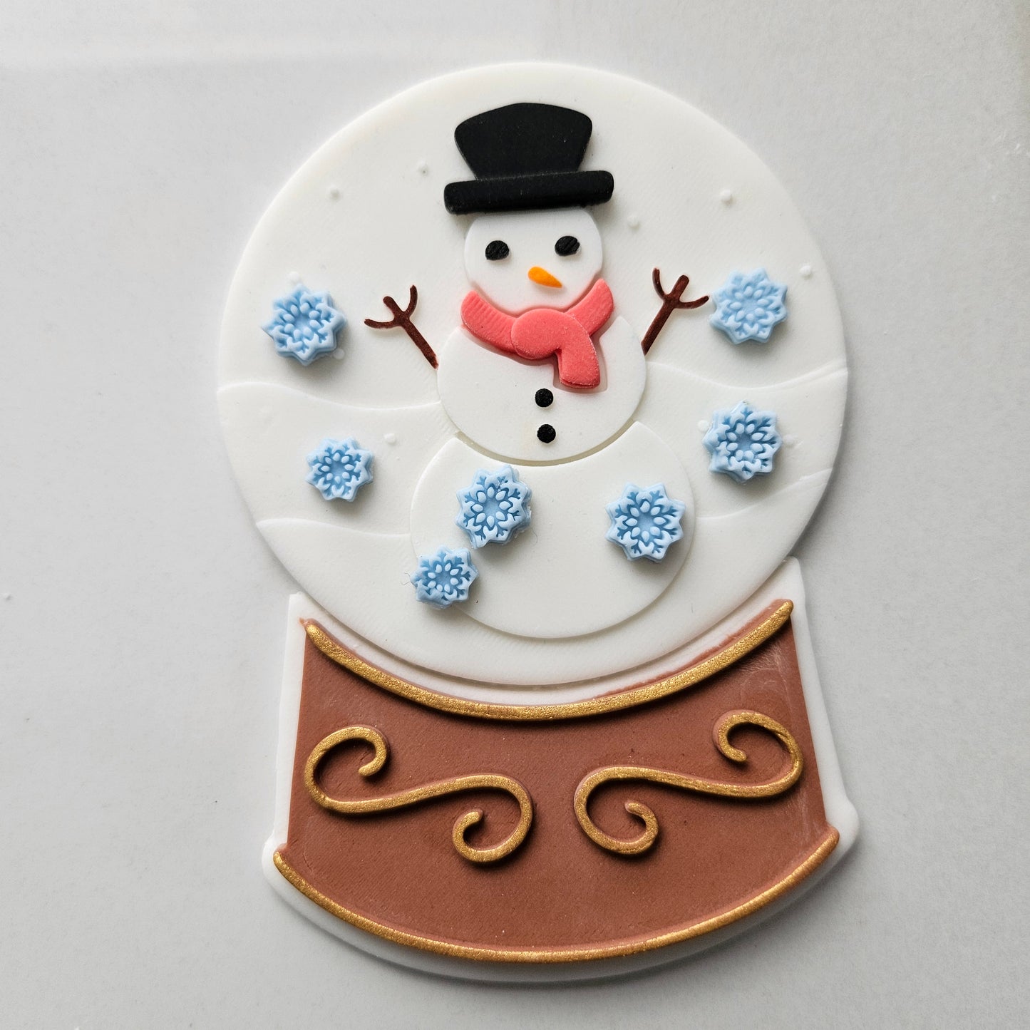 Christmas Tree Snow Globe Fondant and Buttercream Stamp and Cutter Set