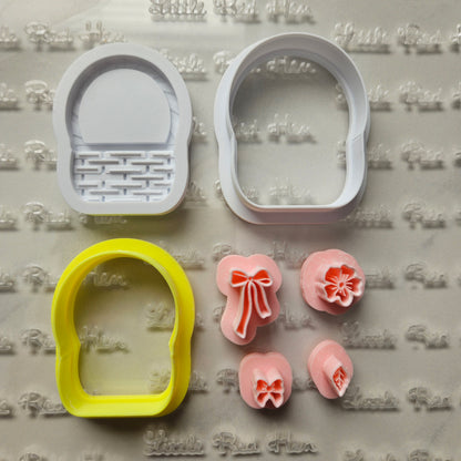 Easter Basket Fondant and Buttercream Stamp and Cutter DELUXE Set