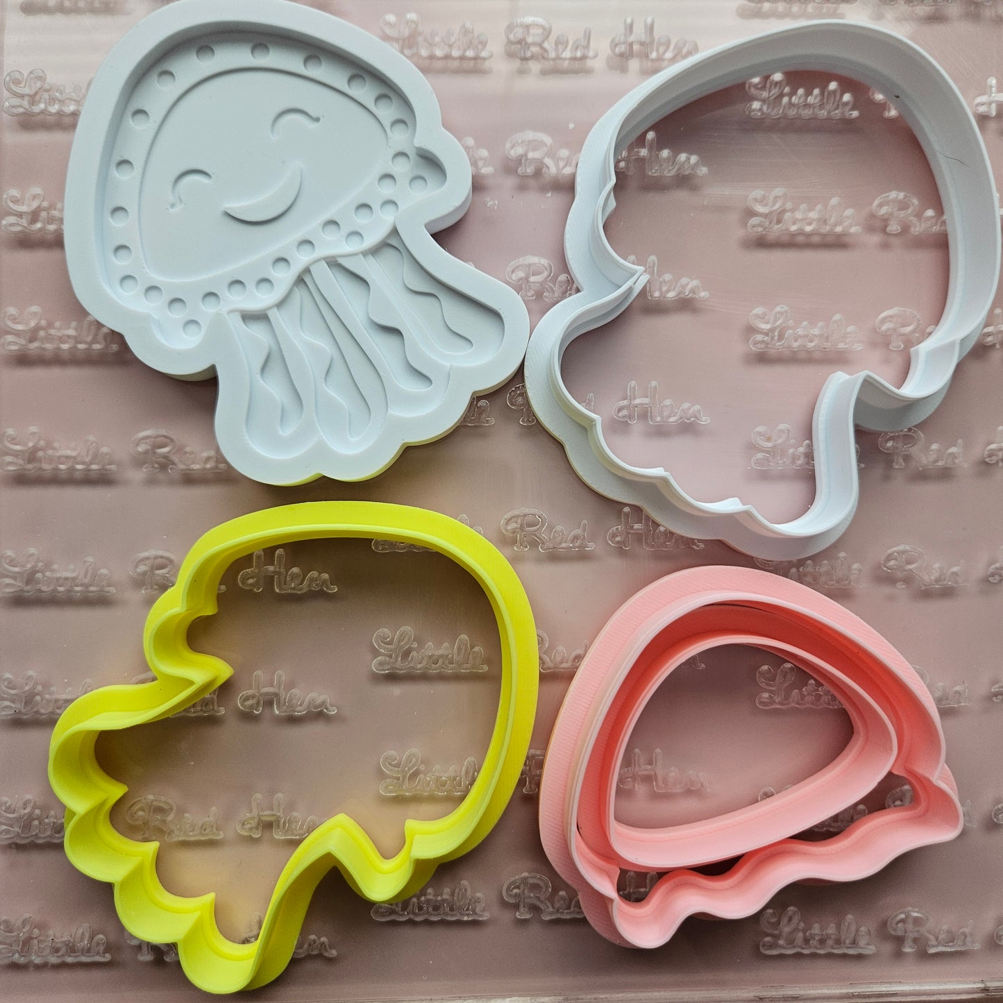 Jellyfish Fondant and Buttercream Stamp and Cutter Set