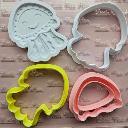Jellyfish Fondant and Buttercream Stamp and Cutter Set