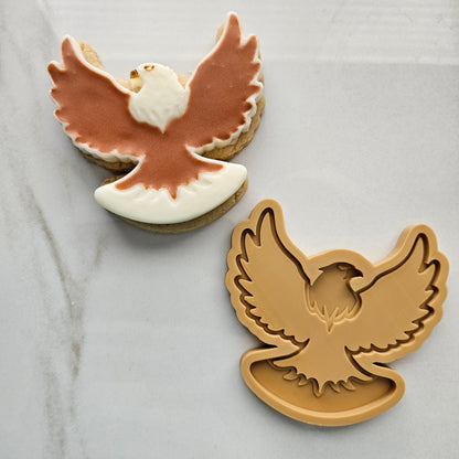 Americana Eagle READY TO FLOOD Buttercream Fondant Stamp and Cookie Cutter Set